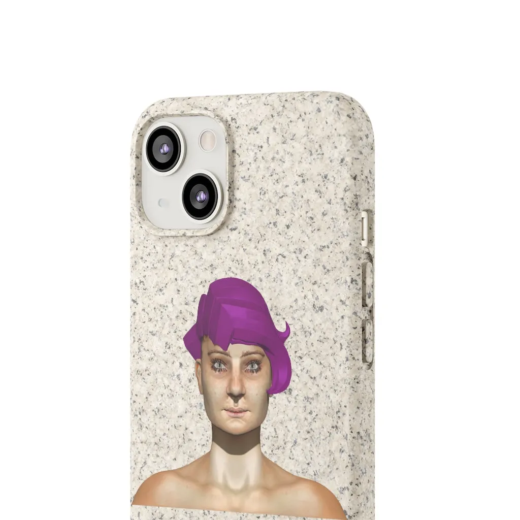 Pink Hair Girl Biodegradable Case