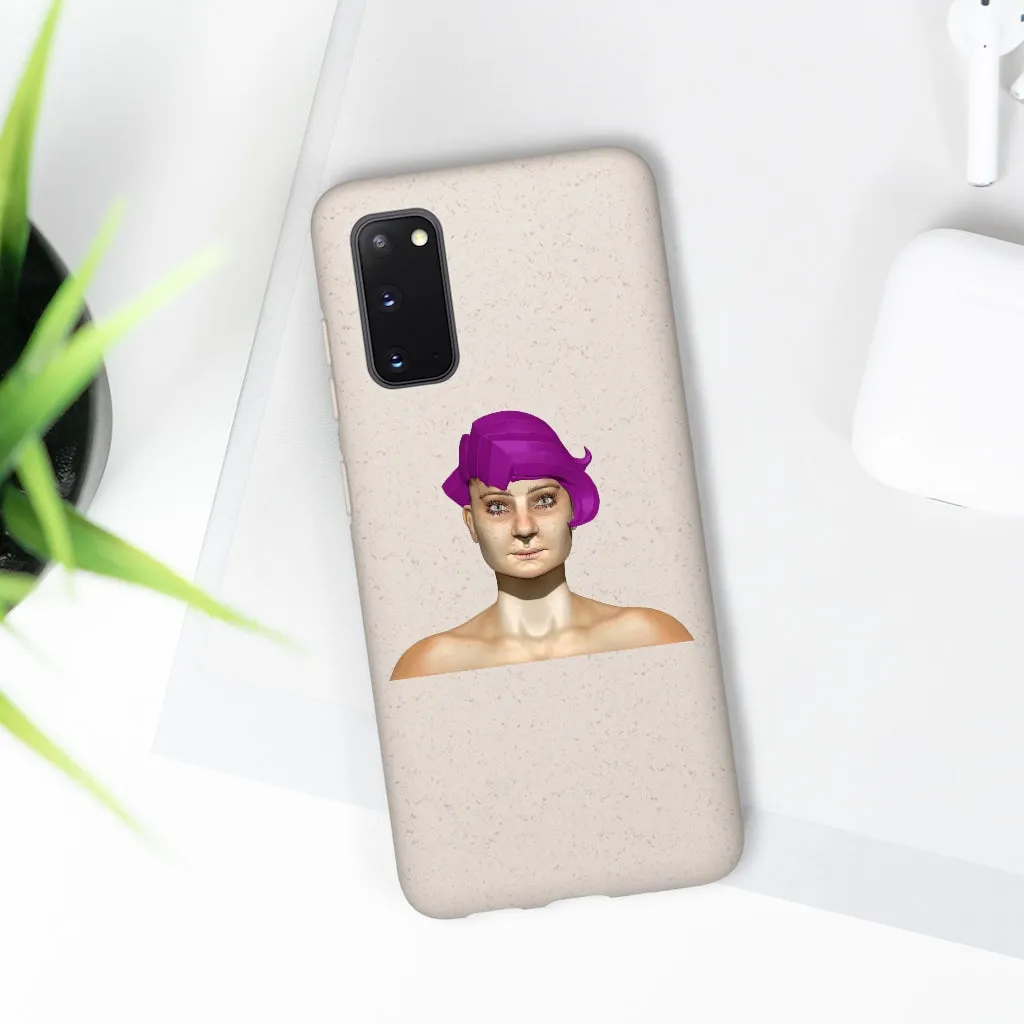 Pink Hair Girl Biodegradable Case