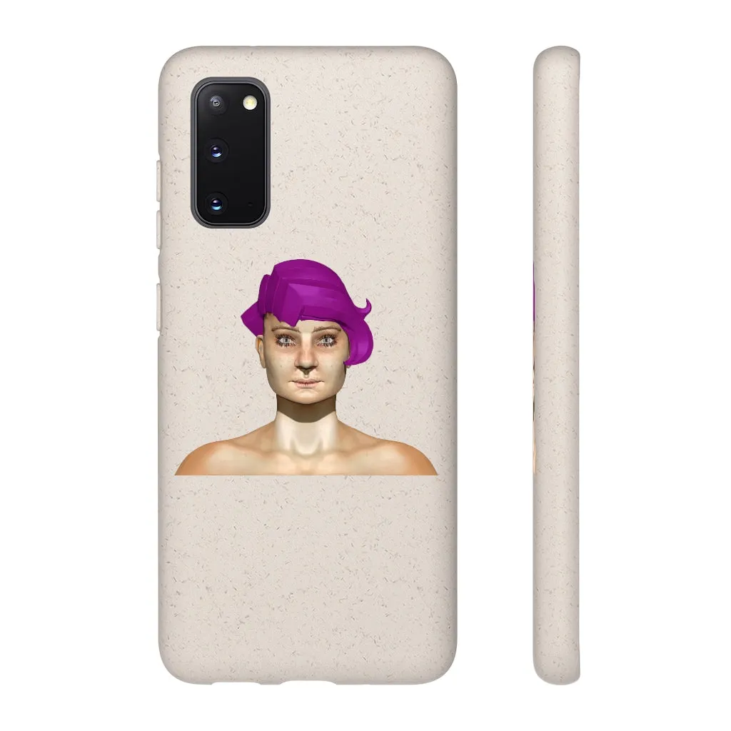 Pink Hair Girl Biodegradable Case