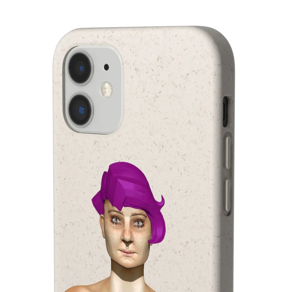 Pink Hair Girl Biodegradable Case