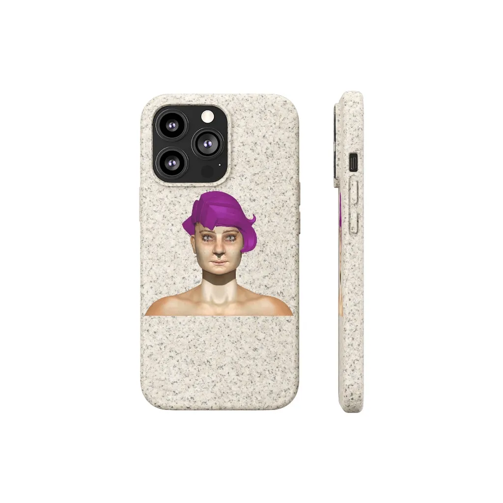 Pink Hair Girl Biodegradable Case