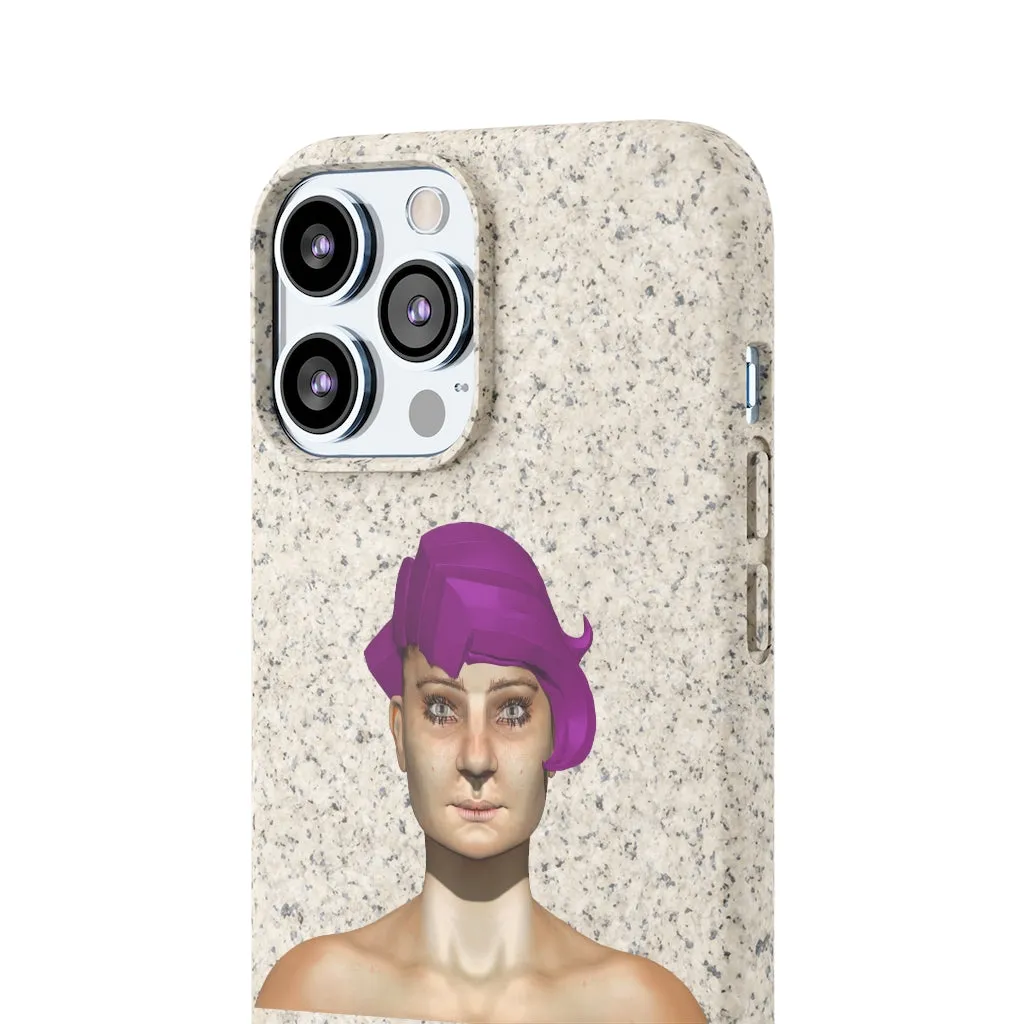 Pink Hair Girl Biodegradable Case