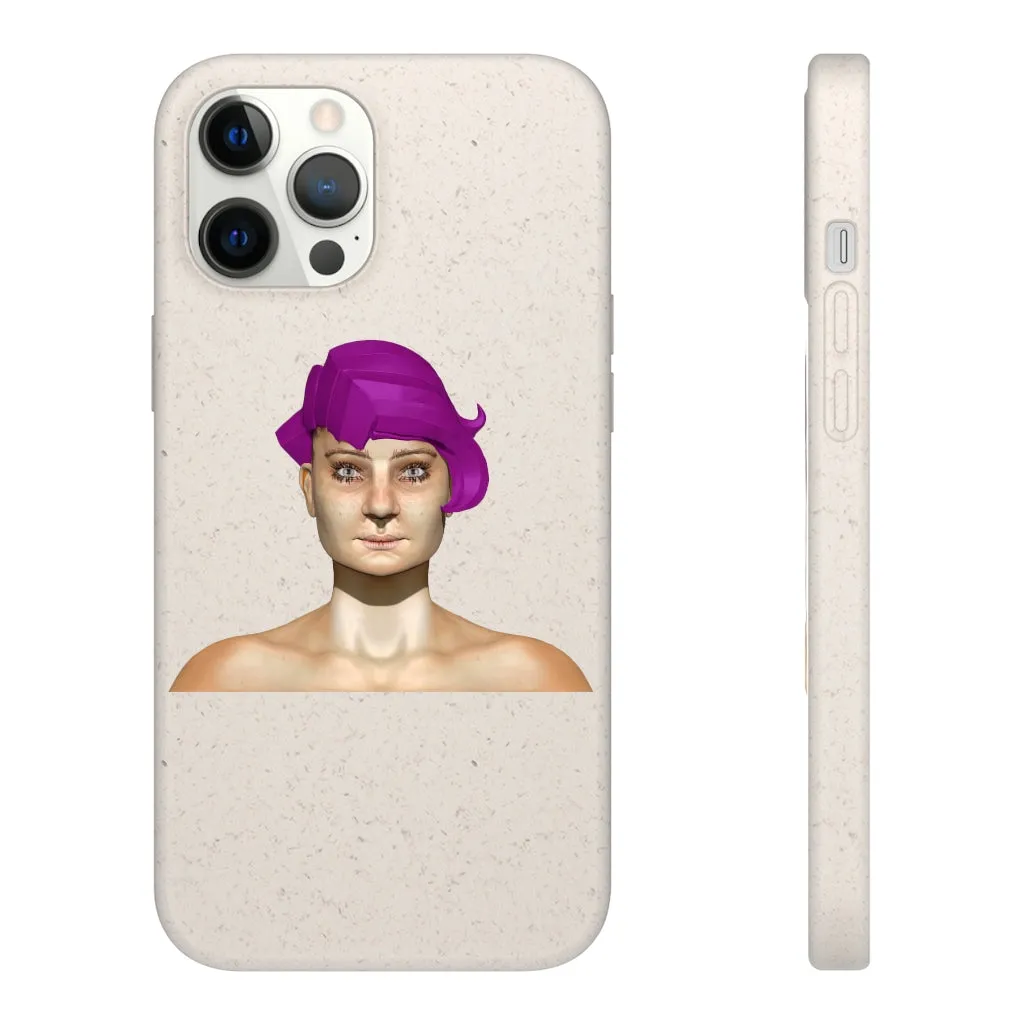 Pink Hair Girl Biodegradable Case