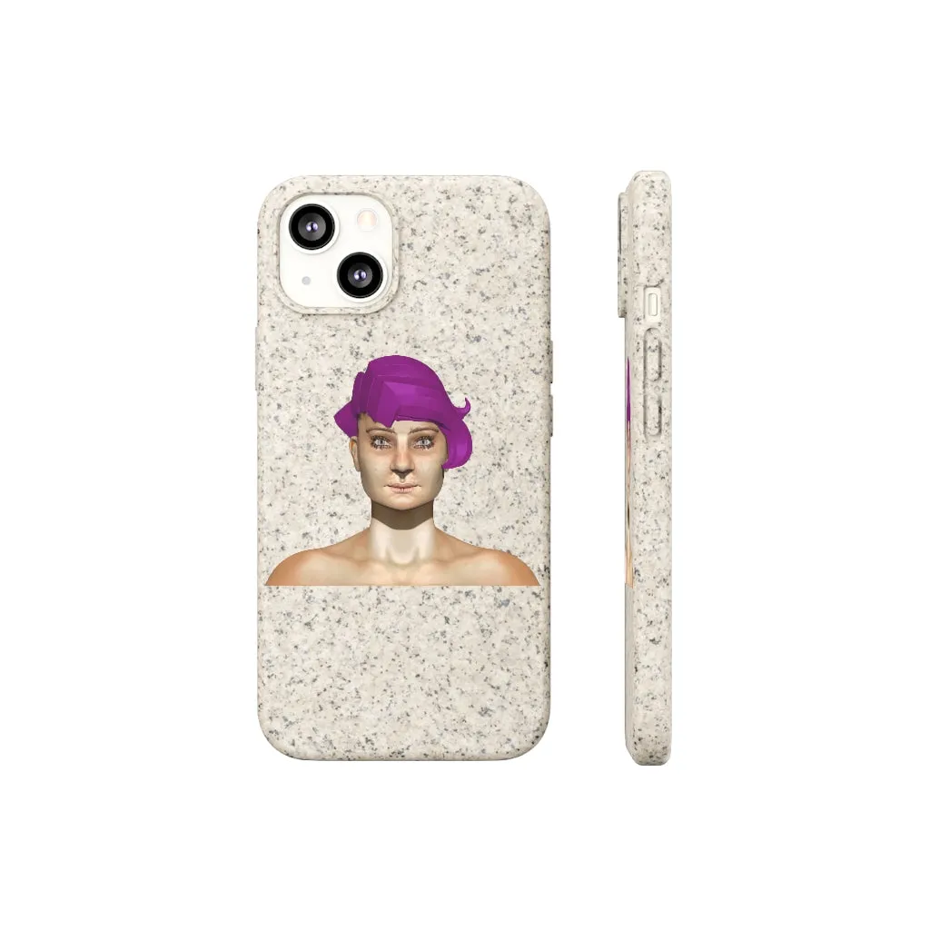 Pink Hair Girl Biodegradable Case