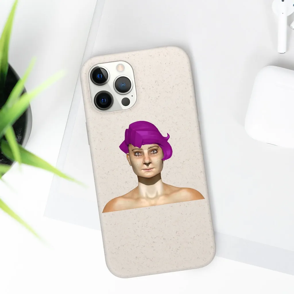 Pink Hair Girl Biodegradable Case