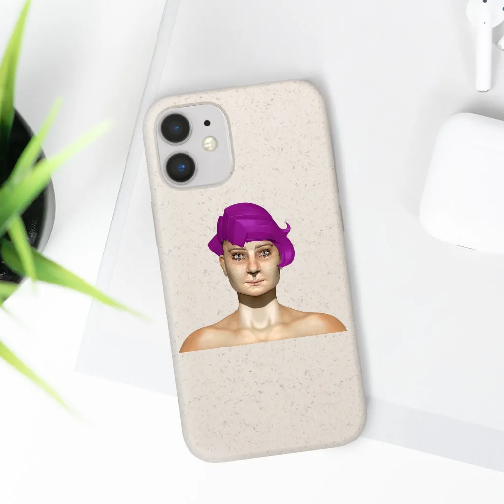 Pink Hair Girl Biodegradable Case