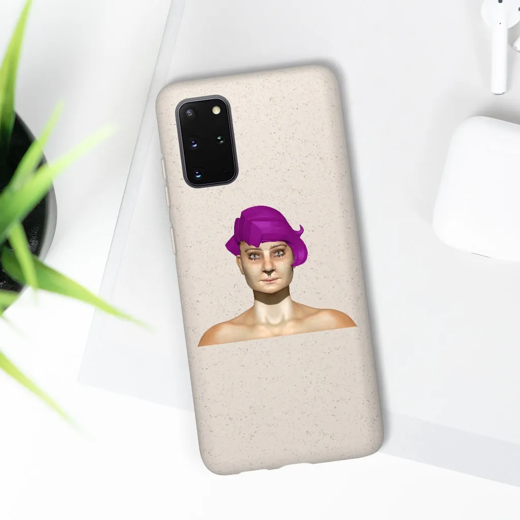 Pink Hair Girl Biodegradable Case