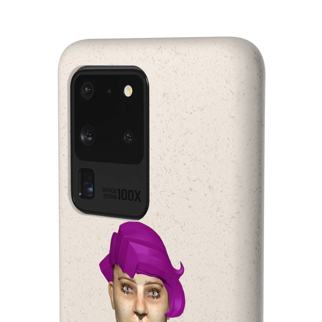 Pink Hair Girl Biodegradable Case