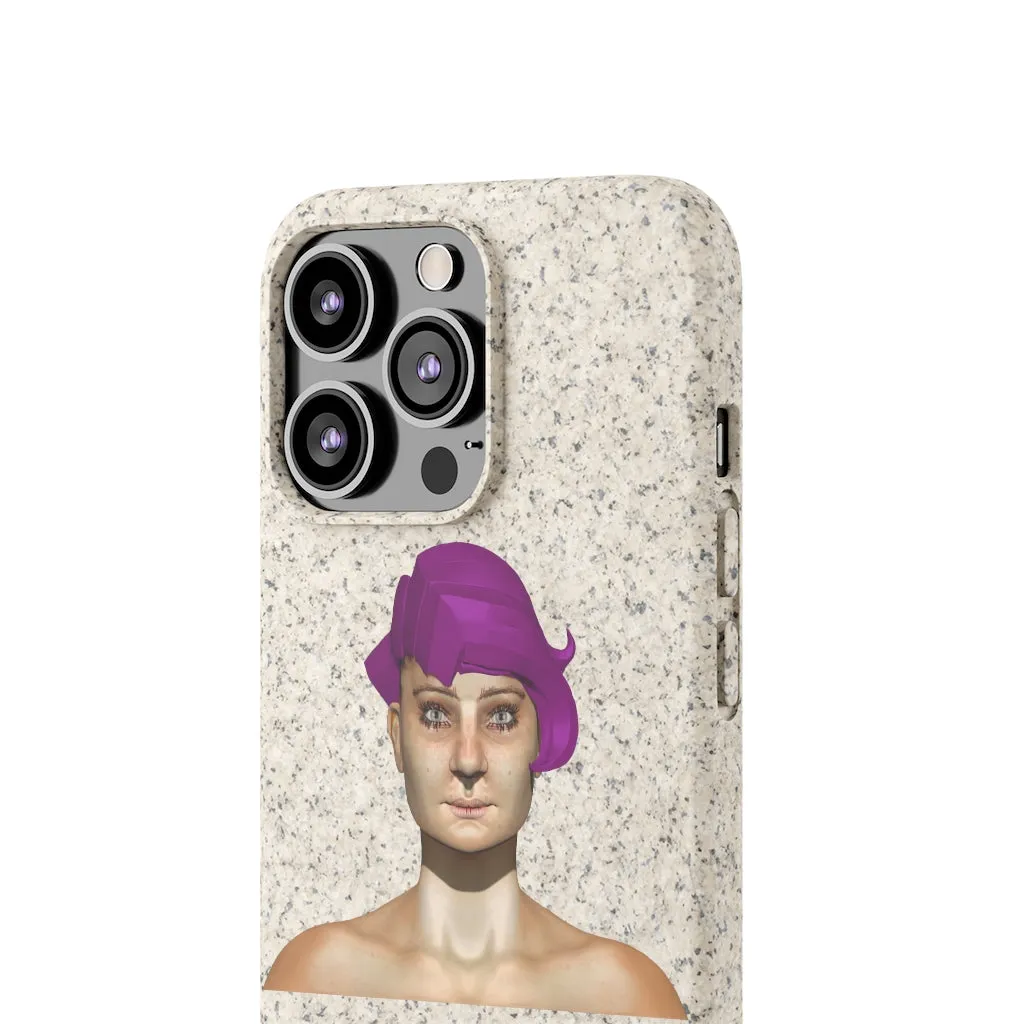 Pink Hair Girl Biodegradable Case