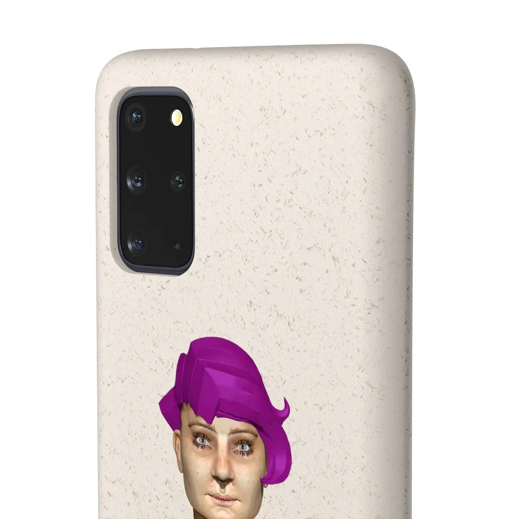 Pink Hair Girl Biodegradable Case