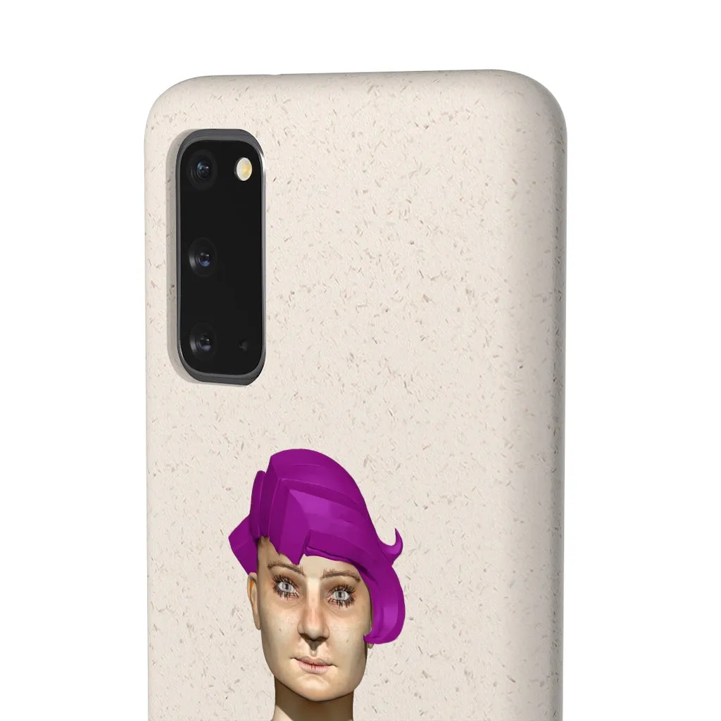 Pink Hair Girl Biodegradable Case