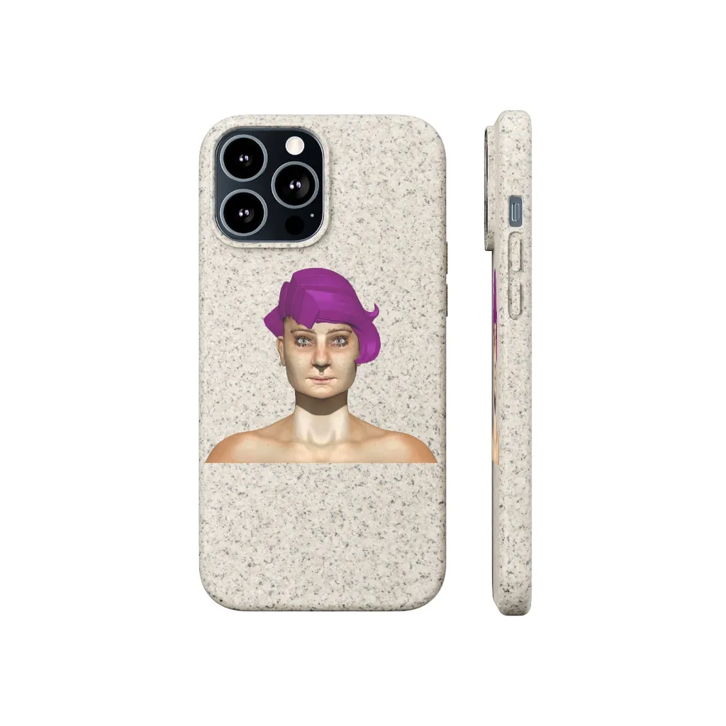 Pink Hair Girl Biodegradable Case