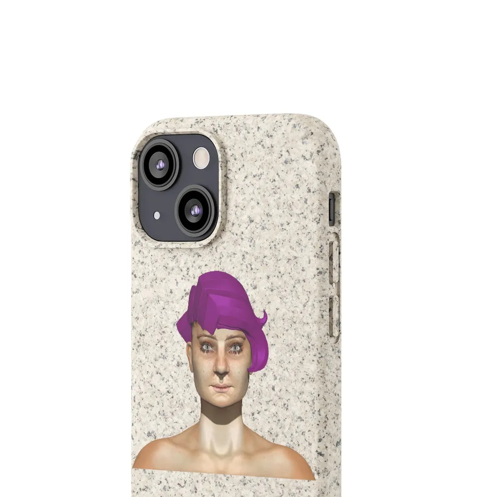 Pink Hair Girl Biodegradable Case