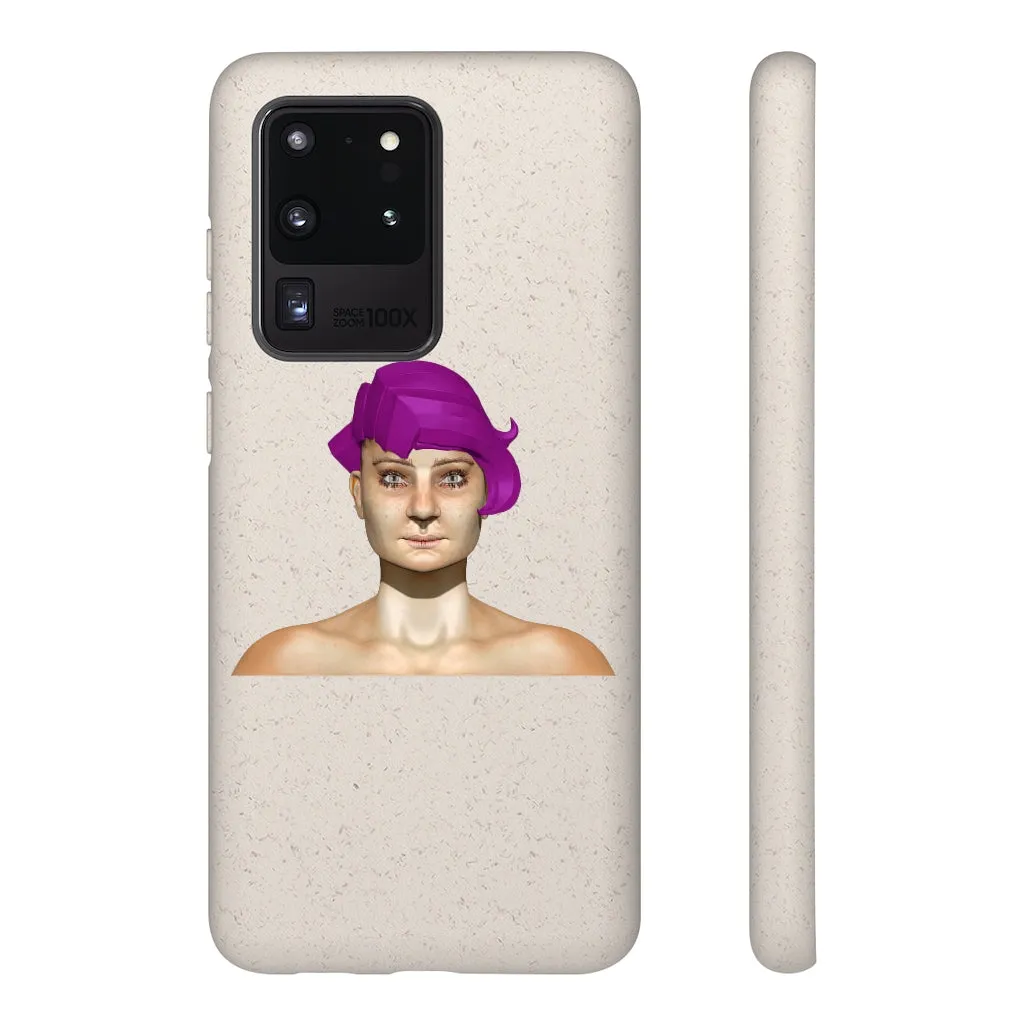 Pink Hair Girl Biodegradable Case