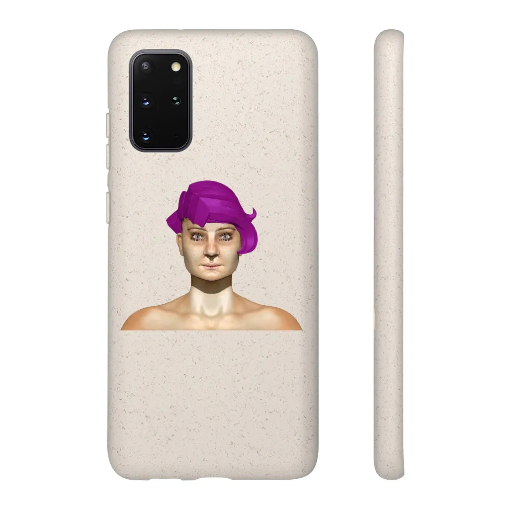 Pink Hair Girl Biodegradable Case