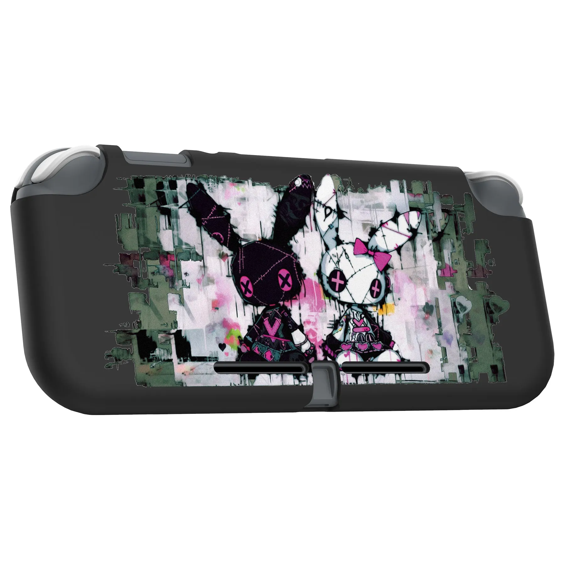 PlayVital Lovely Punky Bunny Custom Protective Case for NS Switch Lite, Soft TPU Slim Case Cover for NS Switch Lite - LTU6035