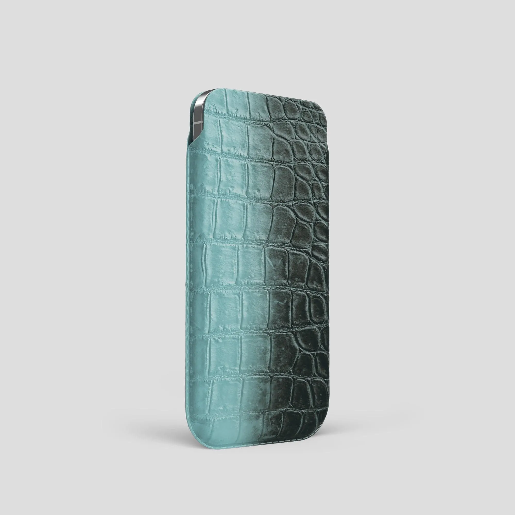 Pouch Case For iPhone 13 Pro In Himalayan Crocodile