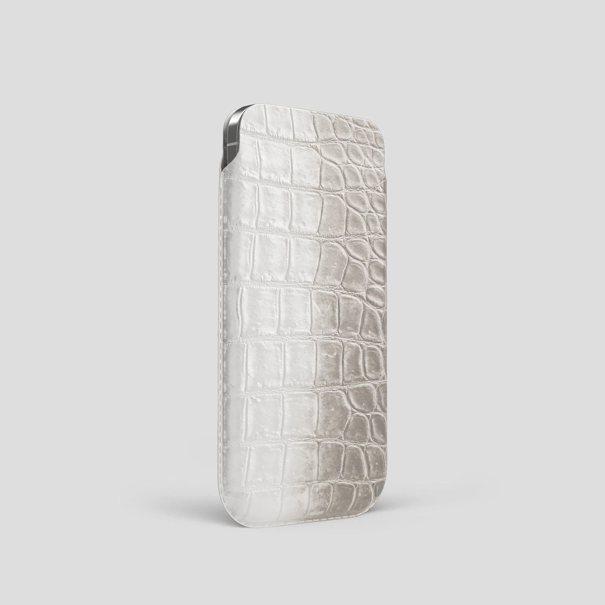 Pouch Case For iPhone 13 Pro In Himalayan Crocodile