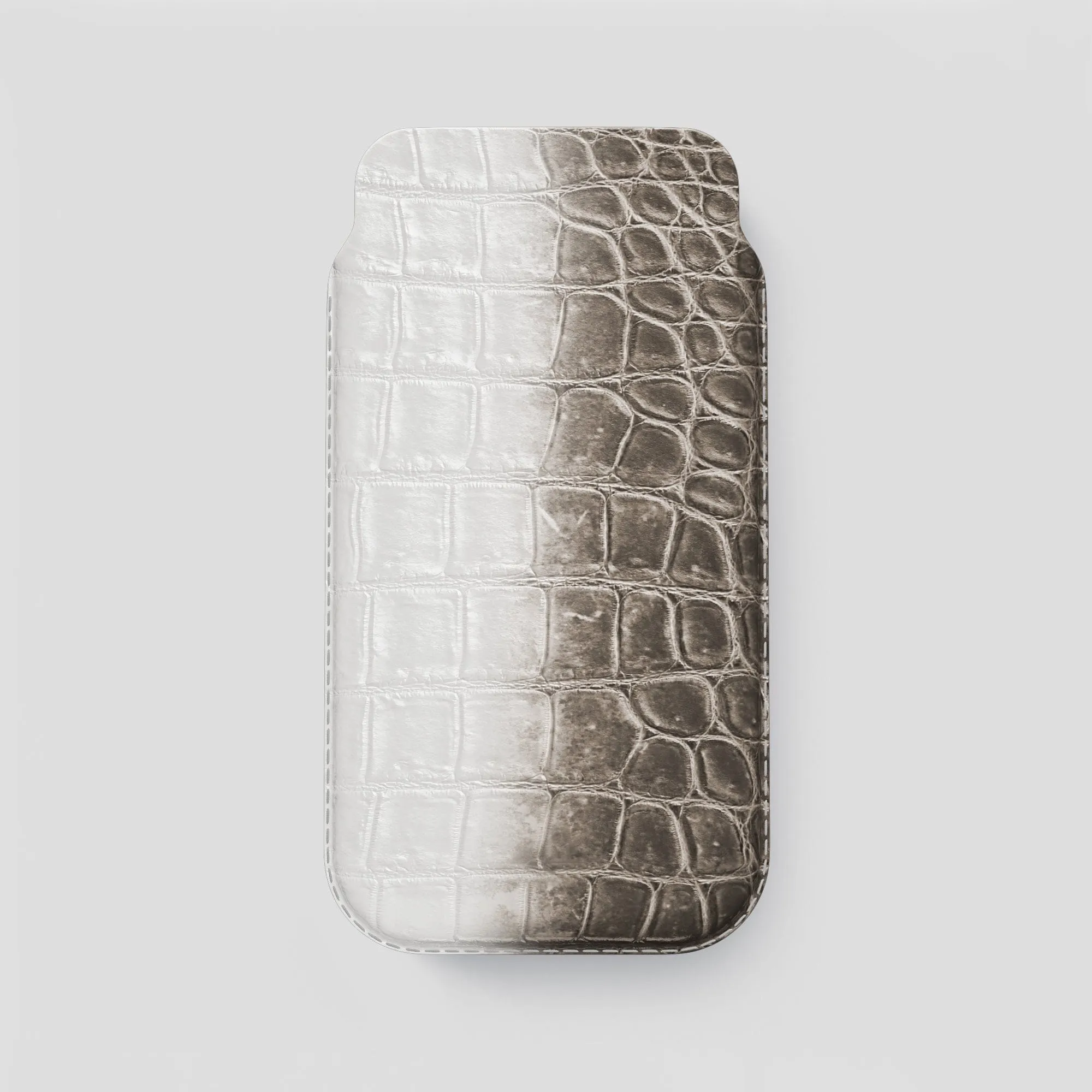 Pouch Case For iPhone 15 Pro Max In Himalayan Crocodile