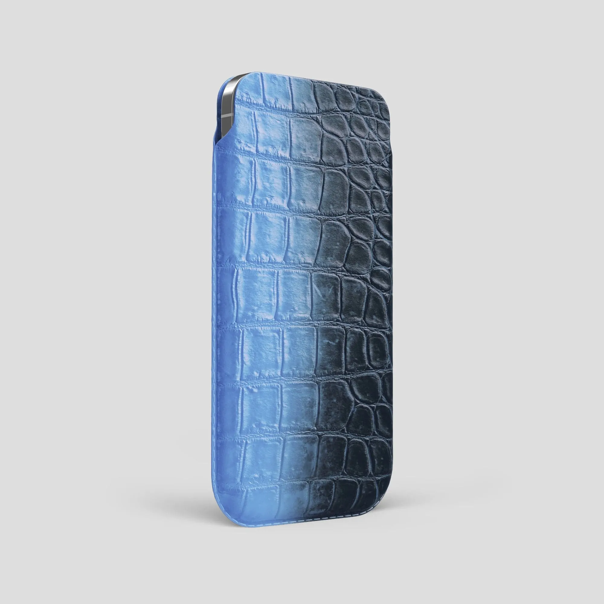 Pouch Case For iPhone 15 Pro Max In Himalayan Crocodile