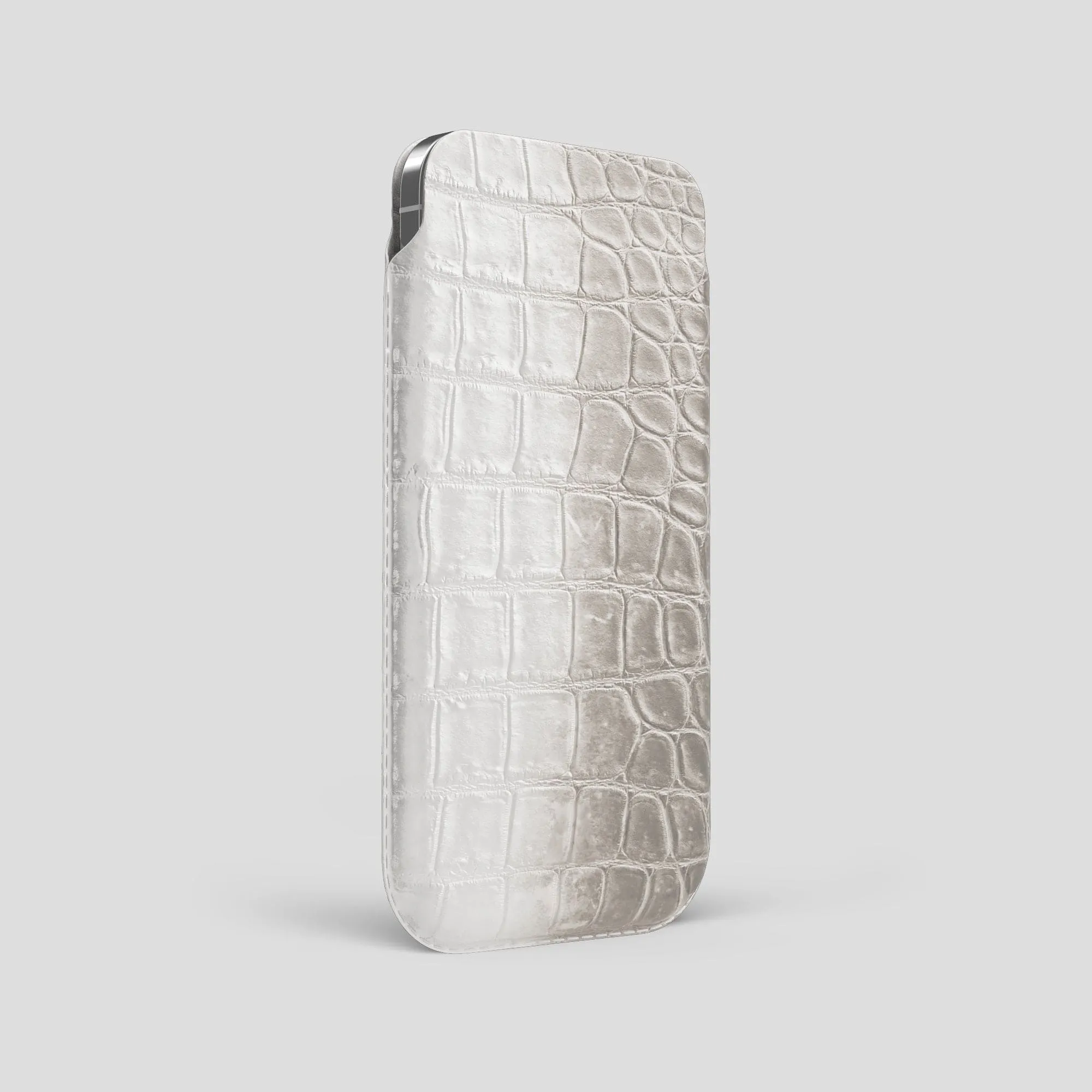 Pouch Case For iPhone 15 Pro Max In Himalayan Crocodile