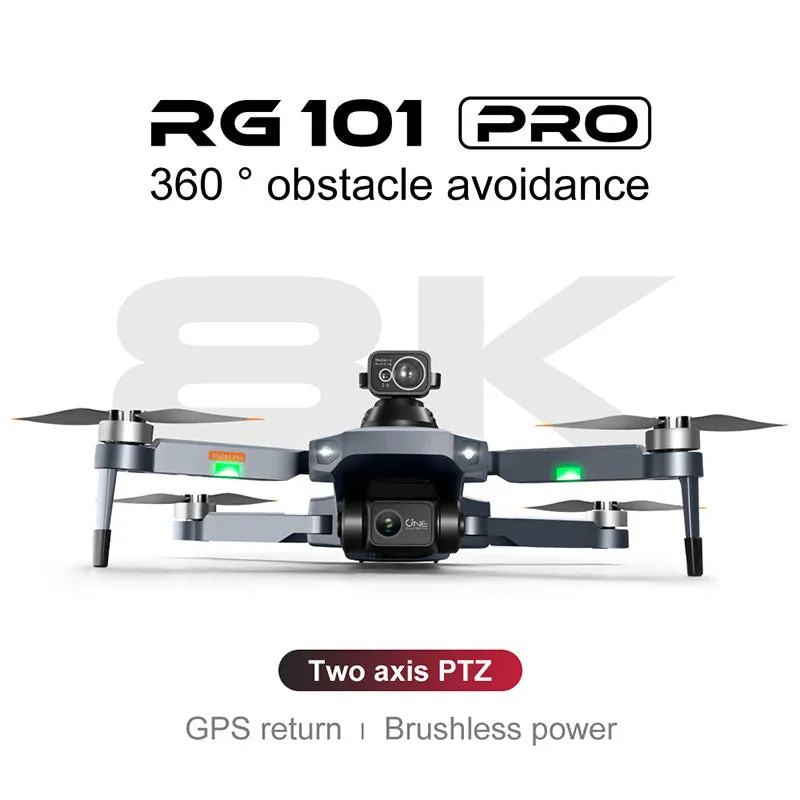 RC Drone RG101 PRO 2-Axis Mechanical Gimbal Obstacle Avoidance 8K ESC Camera 5G WIFI GPS Brushless Quadcopter