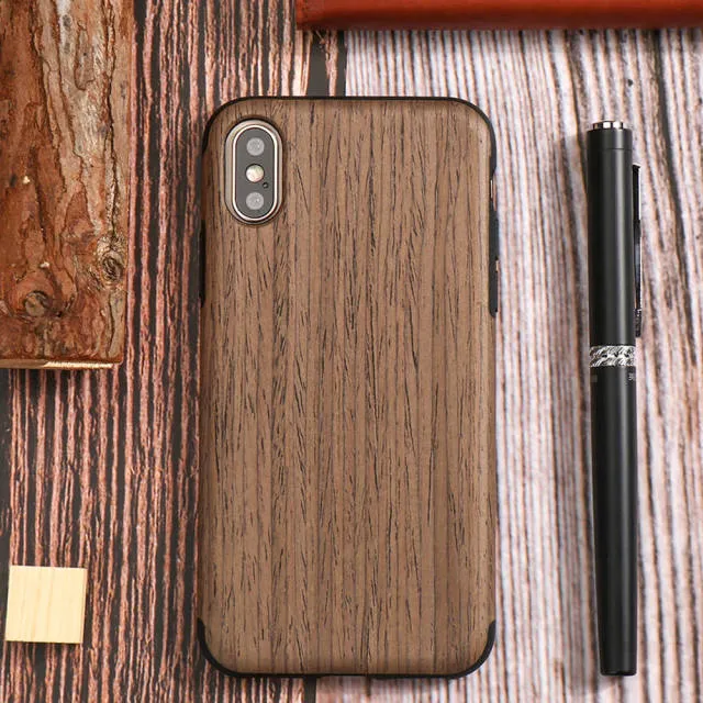 Retro Case Wood pattern For iPhone Models