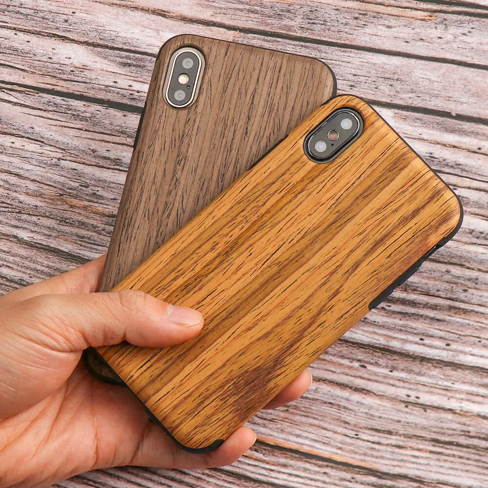 Retro Case Wood pattern For iPhone Models