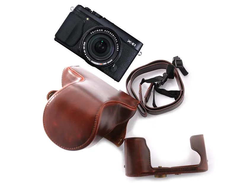 Retro Fujifilm X-E2 Camera Leather Case