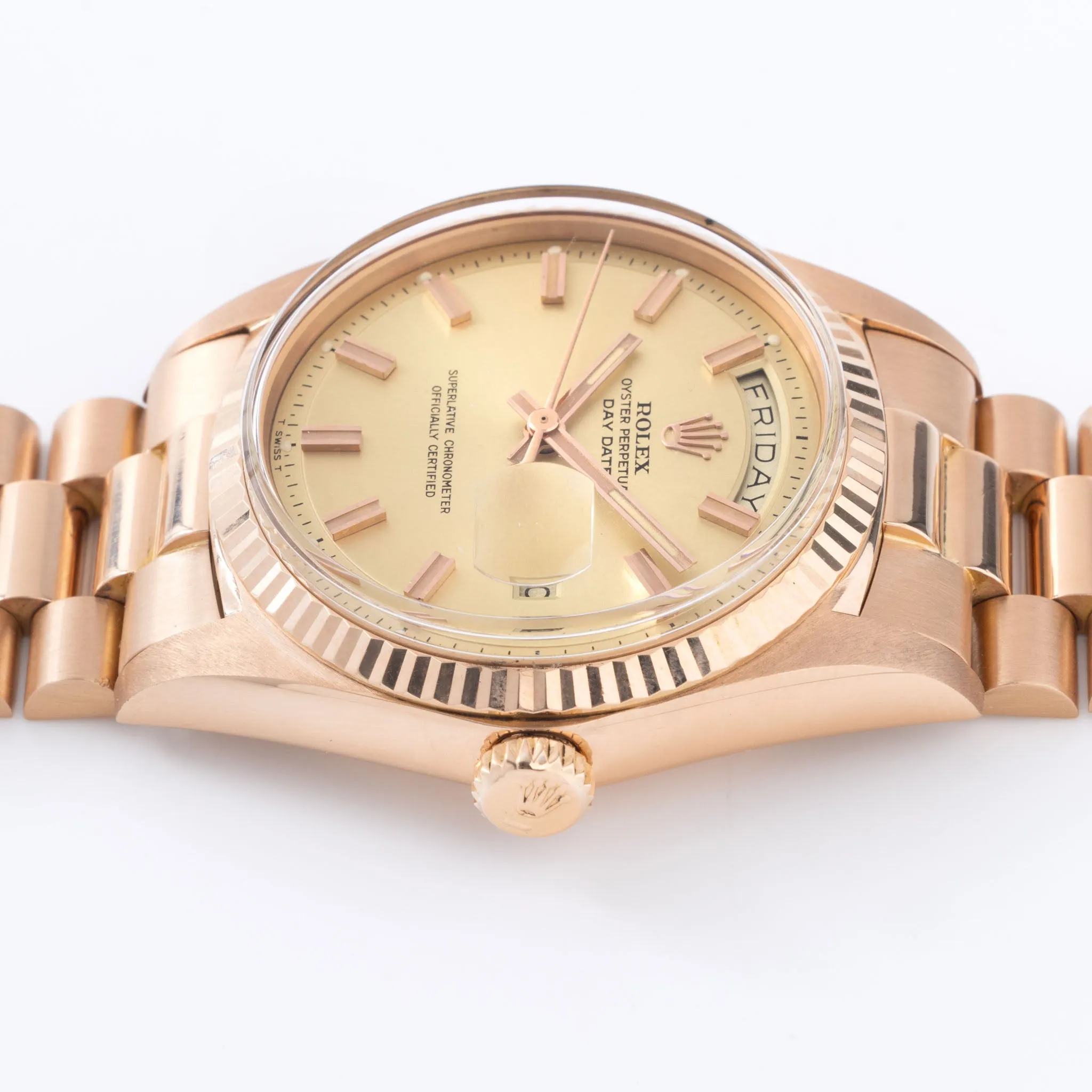 Rolex Day-Date "Wide Boy" Dial in 18k Pink Gold Ref. 1803