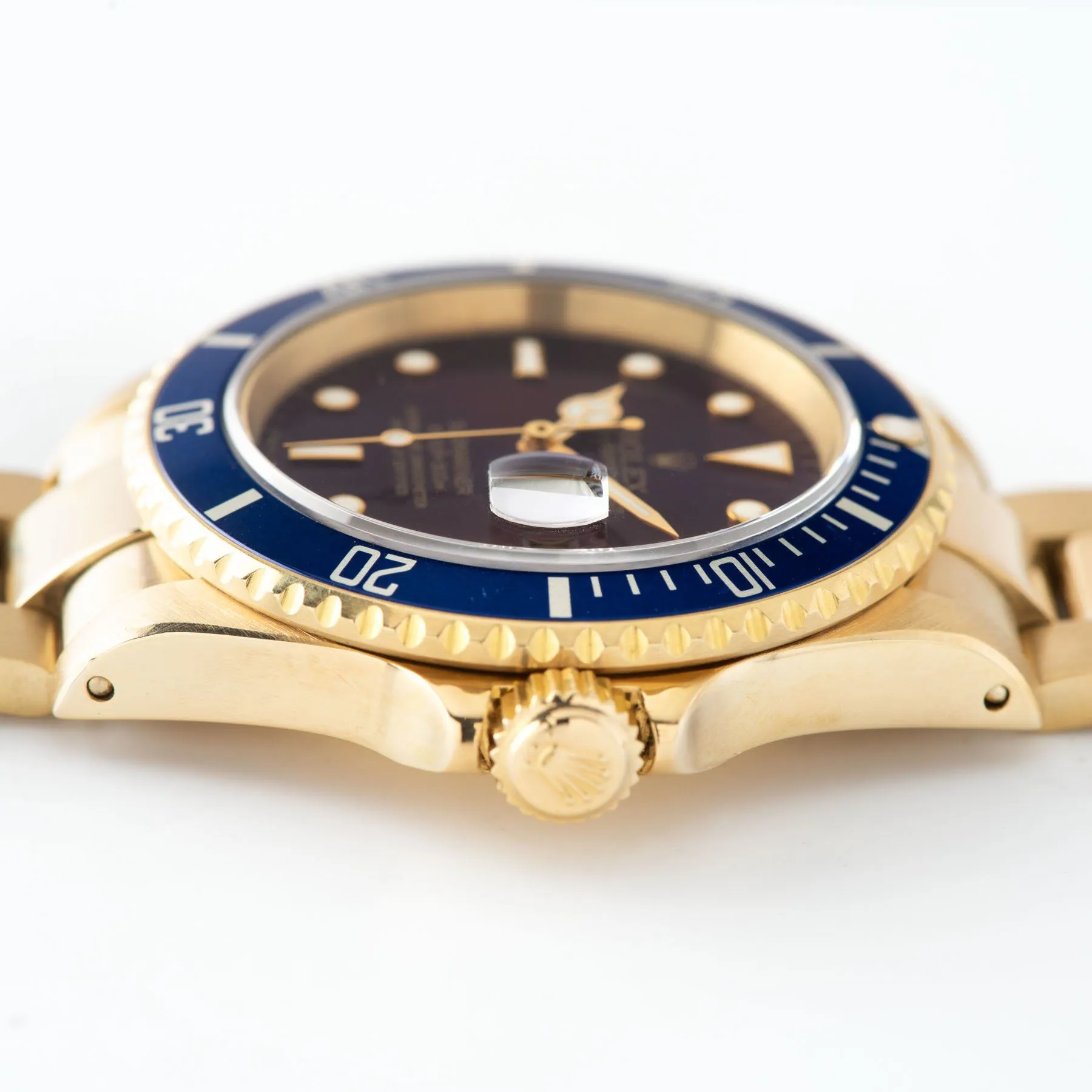 Rolex Submariner Date Purple Dial Yellow Gold 16618