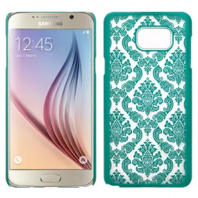 Samsung Galaxy Note 5 Case, Ultra Slim Damask Vintage Hard Case Cover for Galaxy Note 5 - Teal