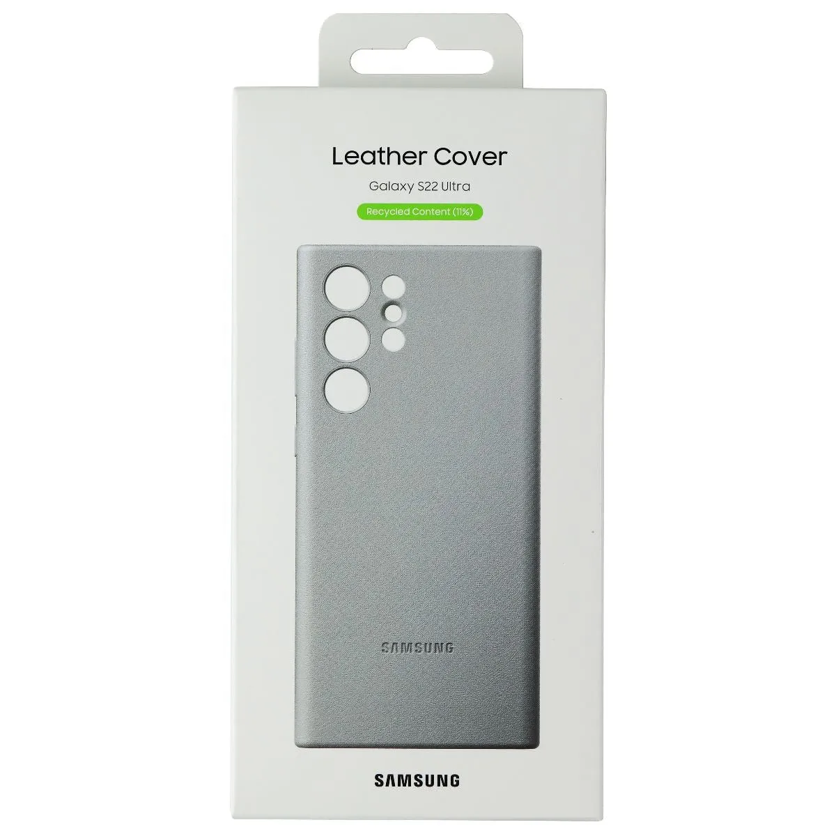 Samsung Leather Cover Case for Samsung Galaxy S22 Ultra - Light Gray