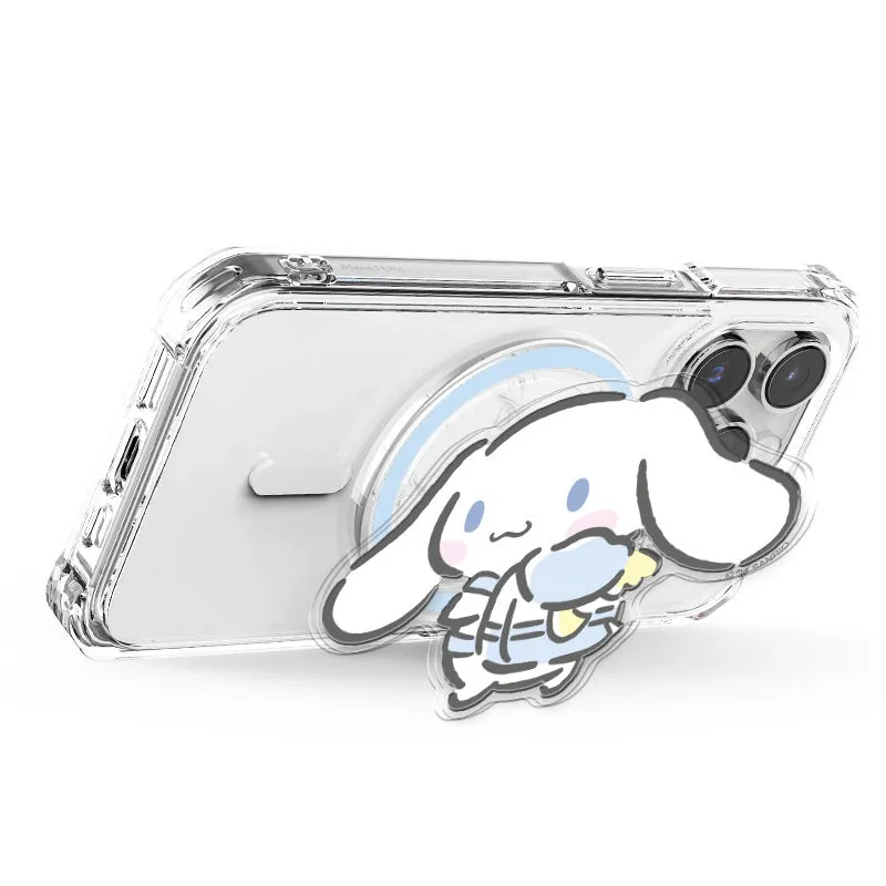 Sanrio Characters Transparent MagSafe Smart Tok Magnetic Airbag Stand Phone Grip Holder