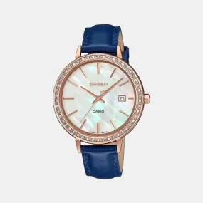 Sheen Women's Analog Leather Watch SX245 - SHE-4052PGL-7AUDF