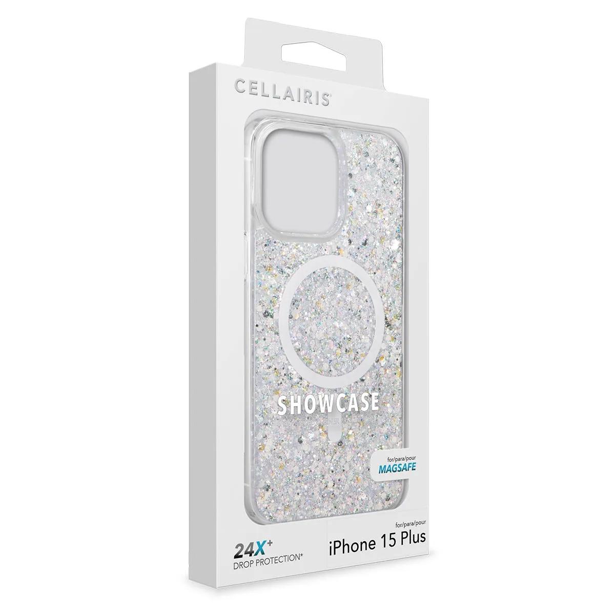 Showcase Glam - iPhone 15 Plus Silver w/ MagSafe Case