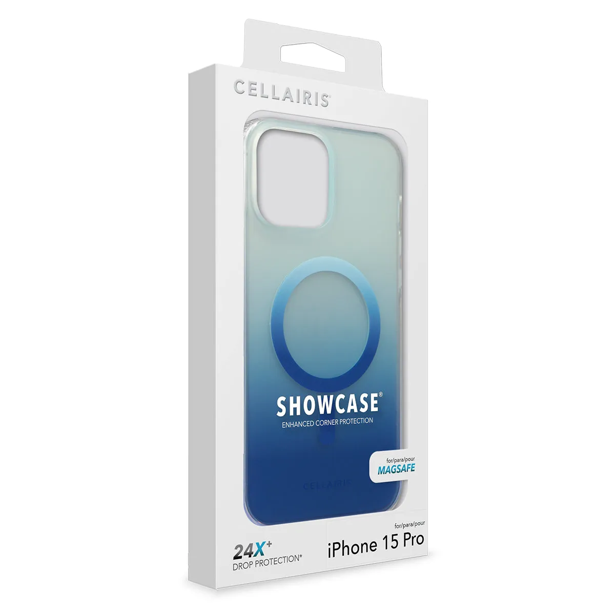 Showcase Ombre - iPhone 15 Pro Navy Blue w/ MagSafe Case