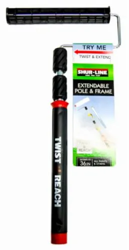 Shur-Line 6630C Twist N' Reach 9" Premium Extension Pole Paint Roller - Quantity of 10