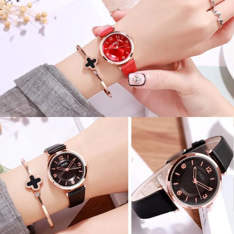 Simple Quartz Women's Watch With Scale