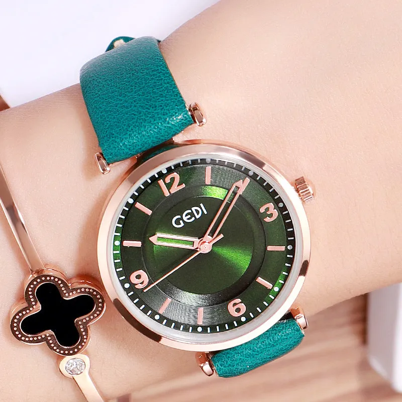 Simple Quartz Women's Watch With Scale