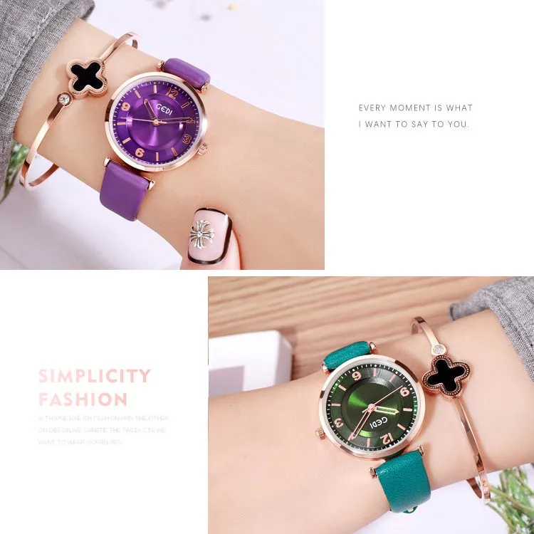 Simple Quartz Women's Watch With Scale