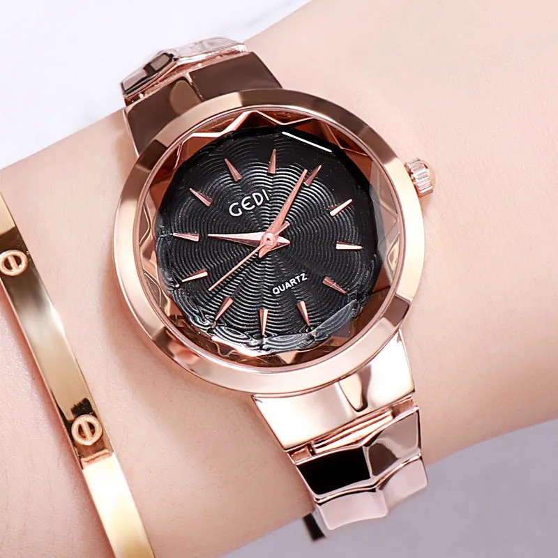 Simple Steel Strap Quartz Women's Watch