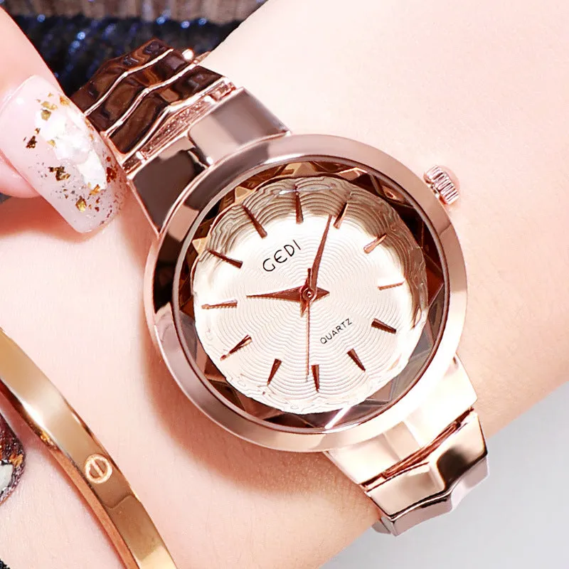 Simple Steel Strap Quartz Women's Watch