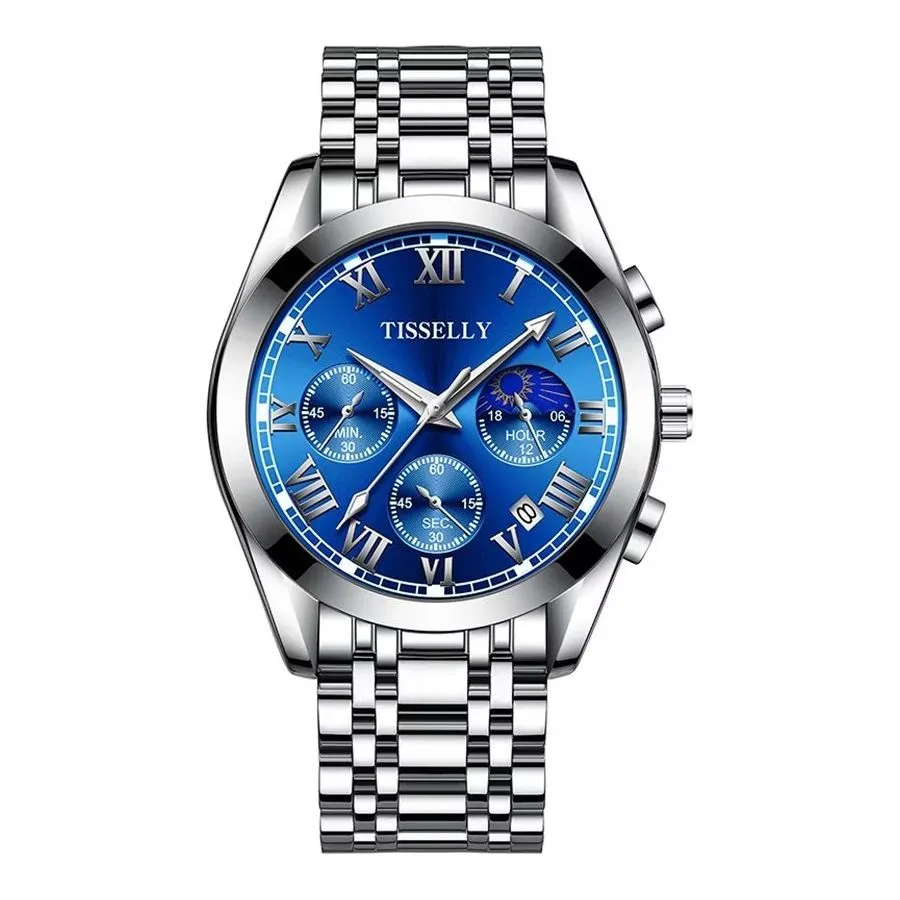 Slim Profile Luminous Business Watch with Zinc Alloy Case