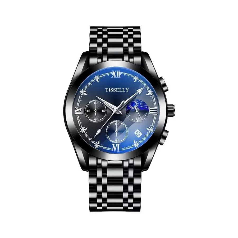 Slim Profile Luminous Business Watch with Zinc Alloy Case