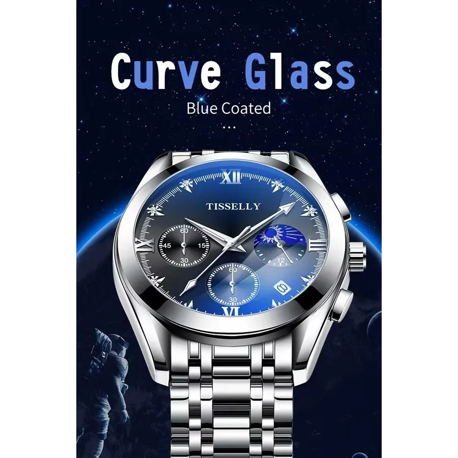 Slim Profile Luminous Business Watch with Zinc Alloy Case