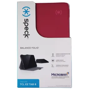 Speck Balance Folio Series Case for TCL EZ Tab 8 - Royal Pink/Lush Burgundy