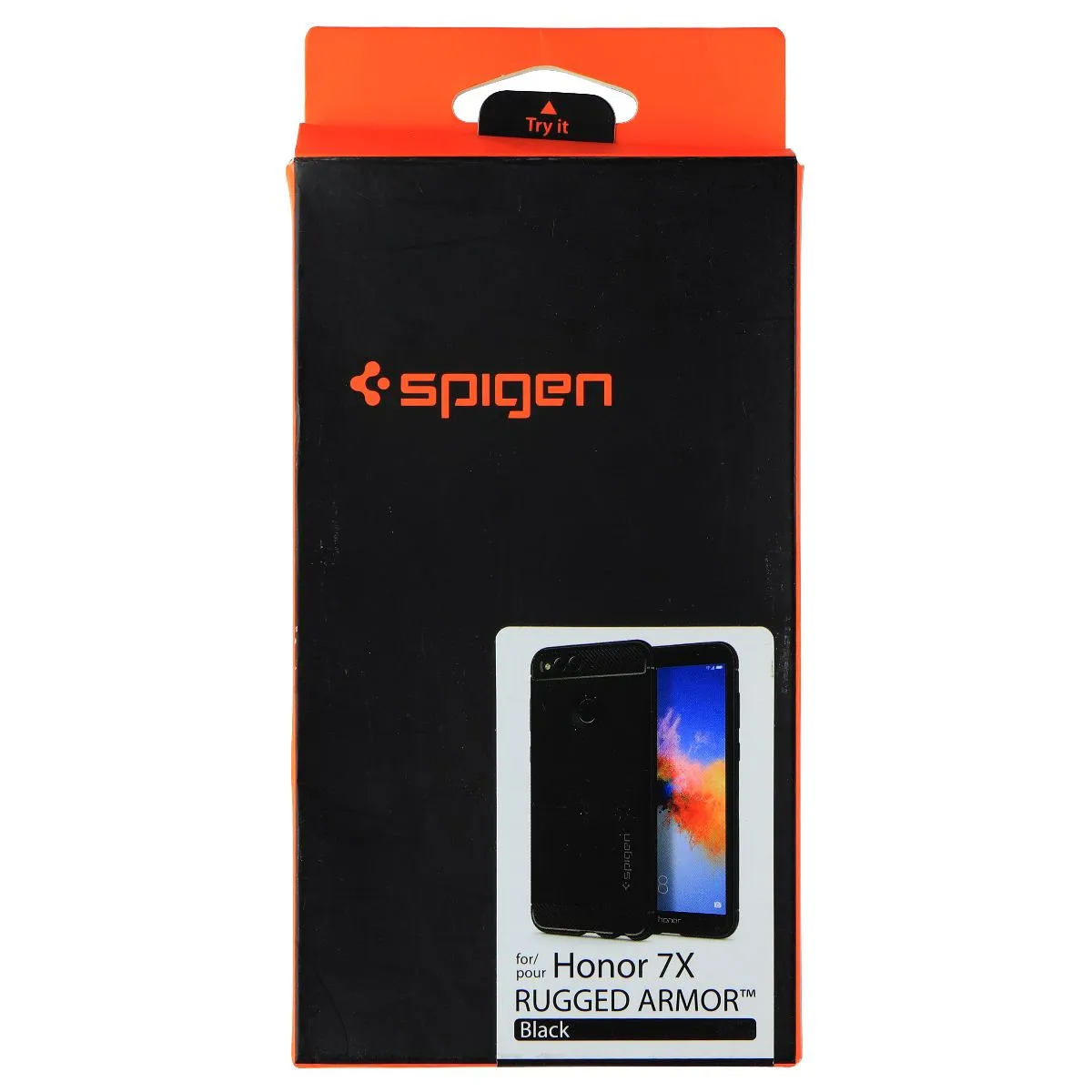 Spigen Rugged Armor Flexible Case for Honor 7X Smartphone (2017) - Black