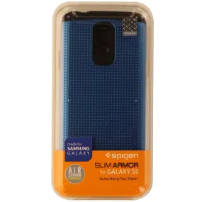 Spigen Slim Armor Series Dual Layer Hard Case for Samsung Galaxy S5 - Blue/Black