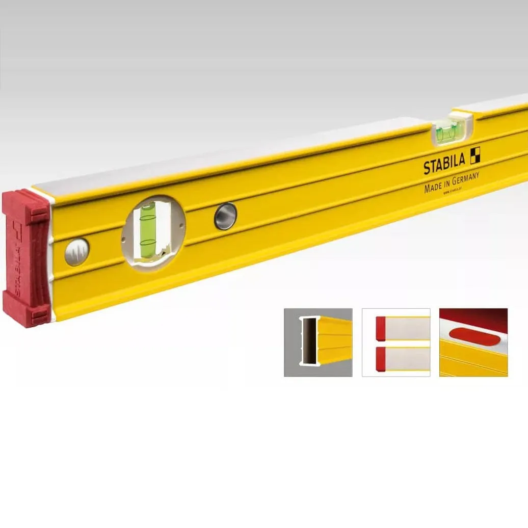 Stabila 48380 Magnetic 3 Spirit Level Set - 24 inch 48 inch 10 inch Torpedo and Case